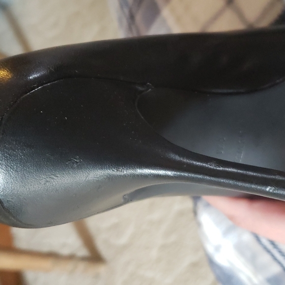 Nine West Black and Net Leather Heels - Picture 6 of 7